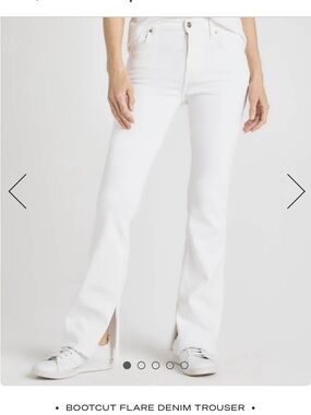 Splendid White Bootcut Flare Jeans with Front Slits
